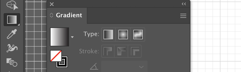 Gradient tool in Adobe Illustrator. The tool can be used in Computer Science diagrams.